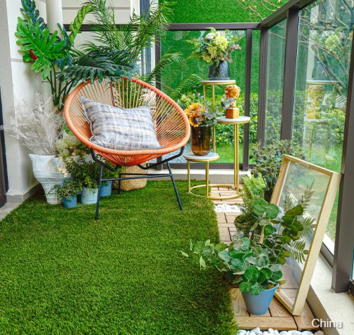 Artificial Plant Wall - Panel style, 40x60cm, lush green