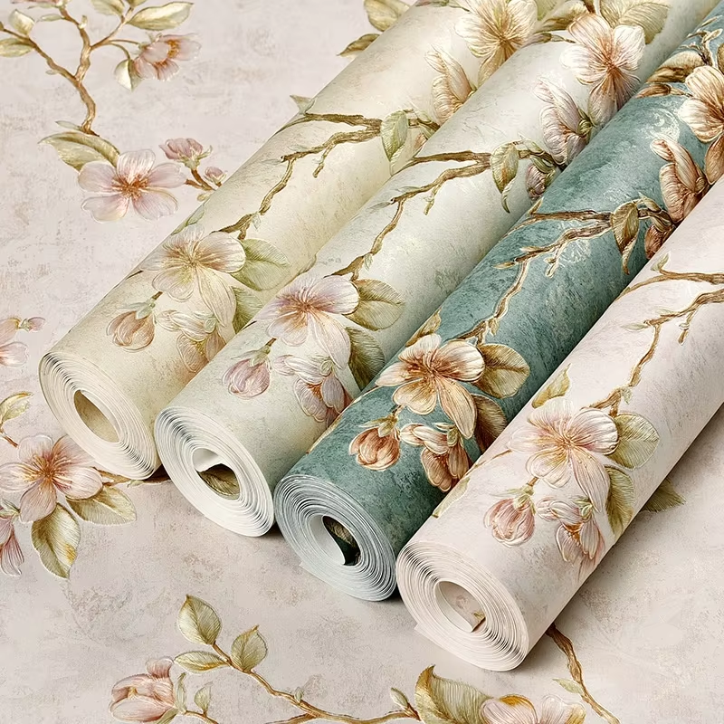 Floral Wallpaper - Beautiful floral designs, 10m roll